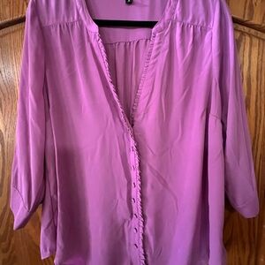 Torrid Lavender Button-Down Blouse